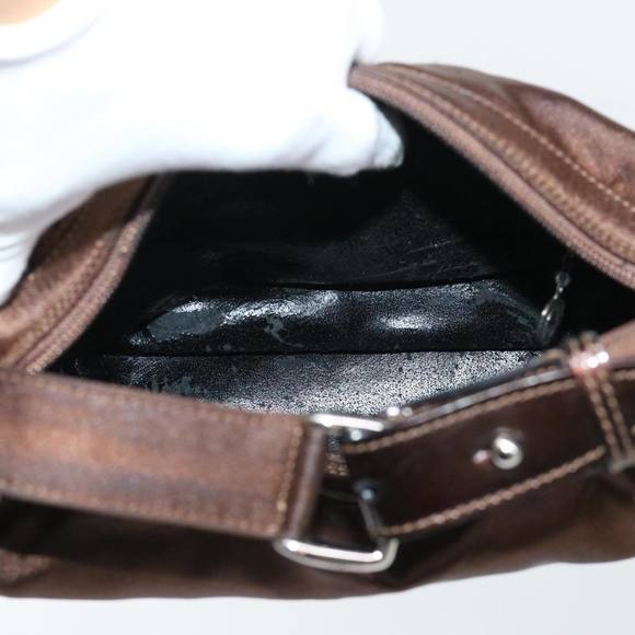 GUCCI Bamboo Hand Bag Nylon Brown Auth bs7822 - Picture 16 of 16